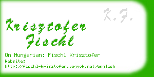 krisztofer fischl business card